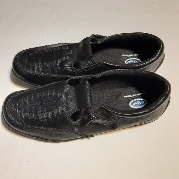 Dr. Scholl's Shoes Dr Scholls Double Air Pillo Black Leather Mary Jane Comfort Shoe Womens